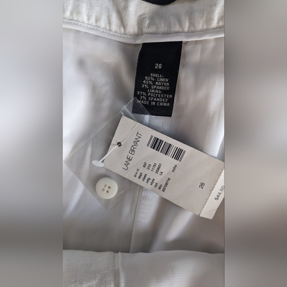 Lane Bryant The Laney Wide Leg Crop Linen Women's Pants Size‎ 26 - Picture 2 of 10